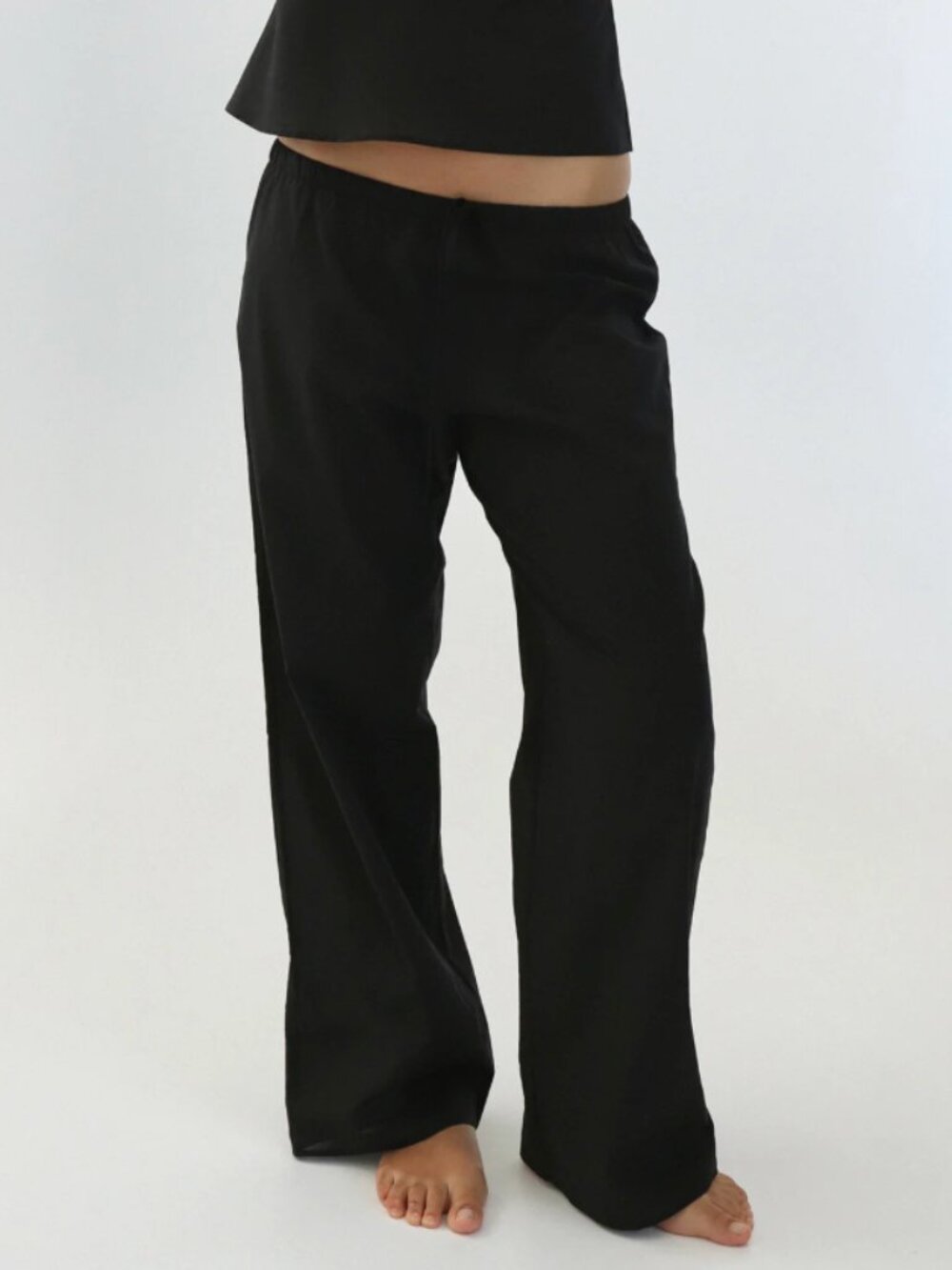 cou cou intimates the pant black cotton voile